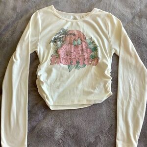Hurley semi crop long sleeve top - size XL